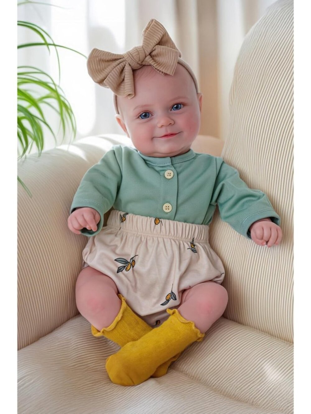 20in Realistic Reborn Baby Doll Smiling Soft Vinyl Cuddly Newborn